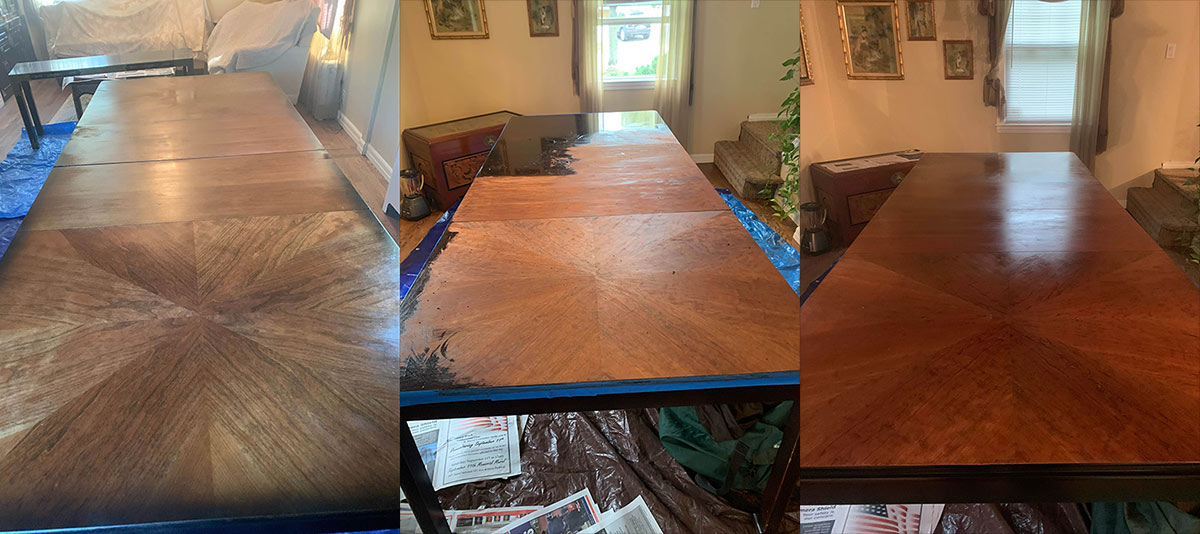 dining room table restoration